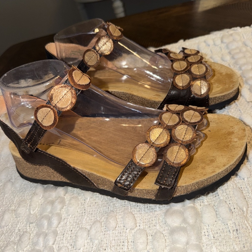 Think Shoes Austria Women's KOAK Espresso Kombi Sandals US size 10-10.5